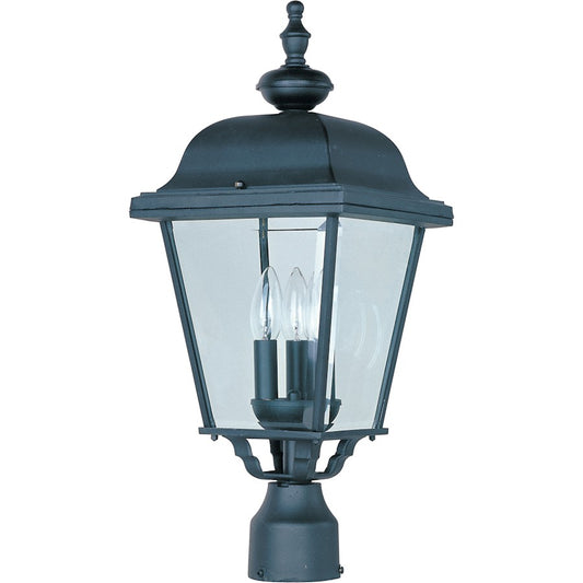 Maxim Builder Cast 3-Light Outdoor Pole/Post Lantern Black