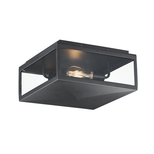 Maxim Lighting Catalina 2Lt Outdoor Deck Lantern, Dark Bronze/Clear