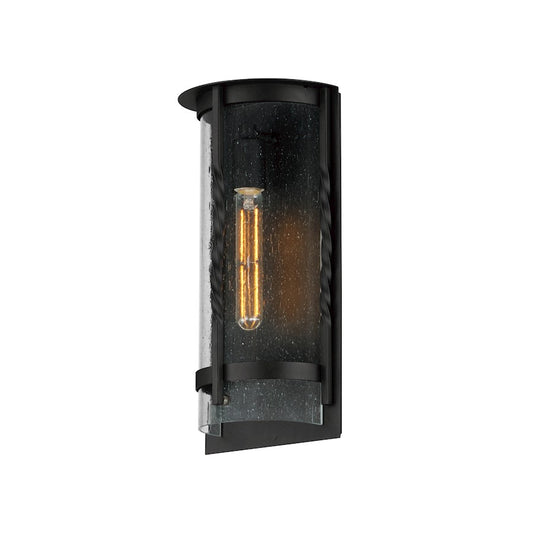 Maxim Lighting Foundry 1 Light 16" Outdoor Wall Sconce, Black/Seedy