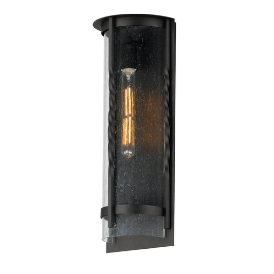 Maxim Lighting Foundry 1 Light 20" Outdoor Wall Sconce, Black/Seedy