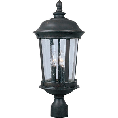 Maxim Dover Cast 3-Light Outdoor Pole/Post Lantern Bronze