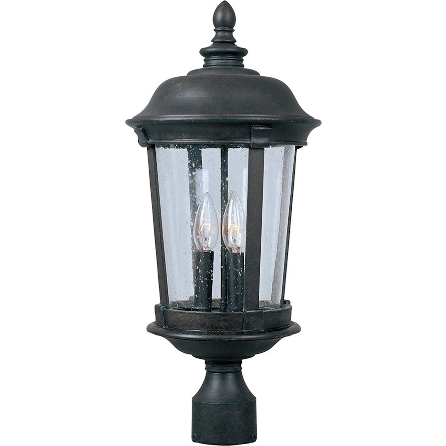 Maxim Dover Cast 3-Light Outdoor Pole/Post Lantern Bronze