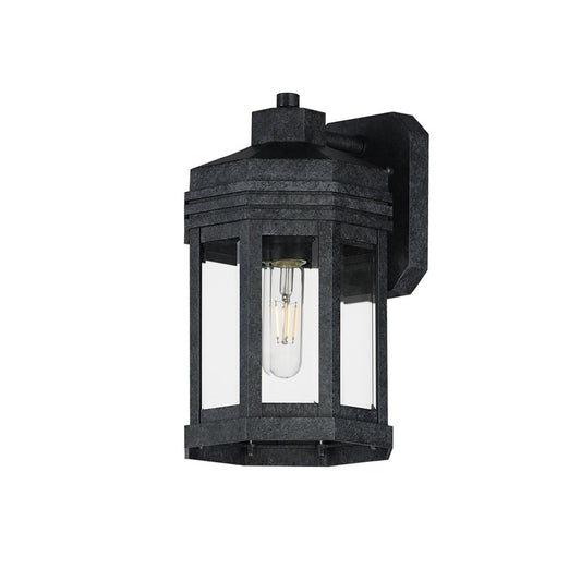 Maxim Lighting Wright 1Lt 12" Outdoor Wall, Black Patina/Clear