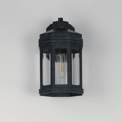 Maxim Lighting Wright 1Lt 12" Outdoor Wall, Black Patina/Clear