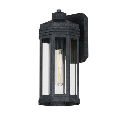 Maxim Lighting Wright 1Lt 16" Outdoor Wall, Black Patina/Clear - 30222CLBKP