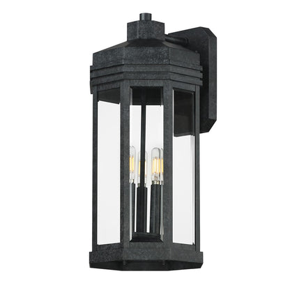 Maxim Lighting Wright 3 Light Outdoor Wall, Black Patina/Clear - 30224CLBKP