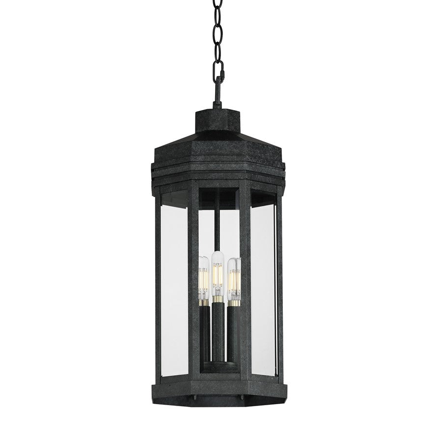 Maxim Lighting Wright 3 Light Outdoor Pendant, Black Patina/Clear - 30229CLBKP