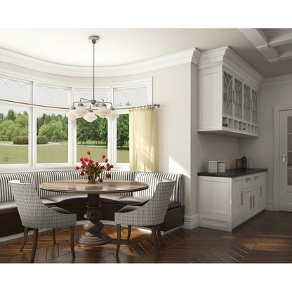 Maxim Lighting New School 5-Light LED Chandelier, Nickel/White