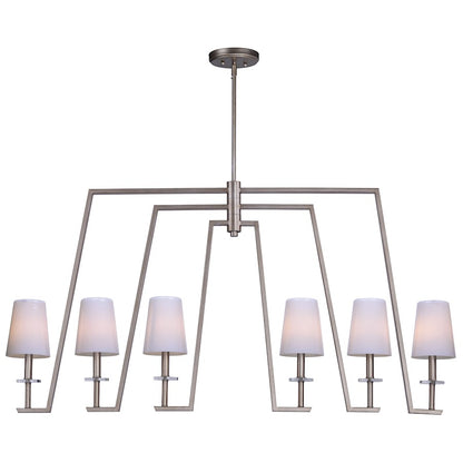 6 Light 48" Chandelier, Platinum Dusk