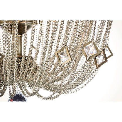 Maxim Lighting 11" x 15" Alessandra 3 Light Flush Mount, Silver Mist