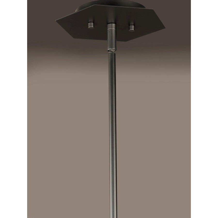 8" Honeycomb 1 Light LED Pendant, Black