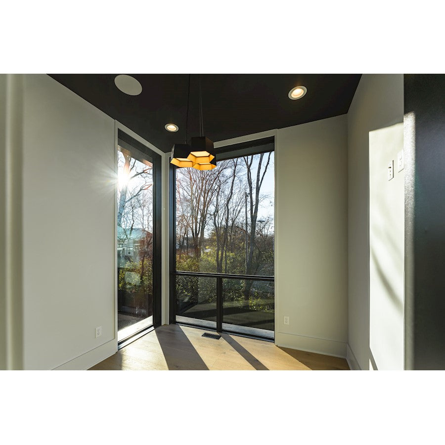 Honeycomb LED Chandelier, Black