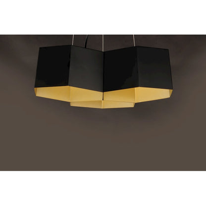 Honeycomb LED Chandelier, Black