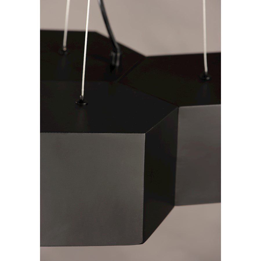 Honeycomb LED Chandelier, Black