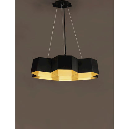 Honeycomb LED Chandelier, Black