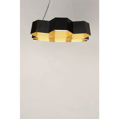 Honeycomb LED Chandelier, Black
