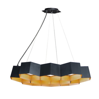 Honeycomb LED Chandelier, Black
