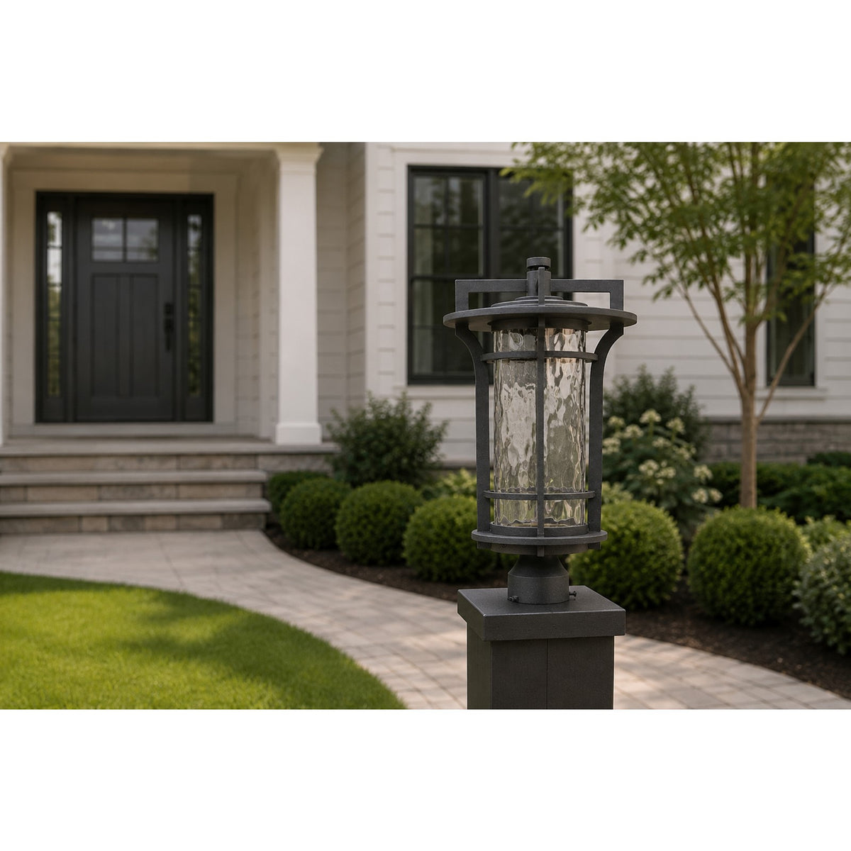 Maxim Oakville 1-Light Outdoor Pole/Post Lantern in Black Oxide