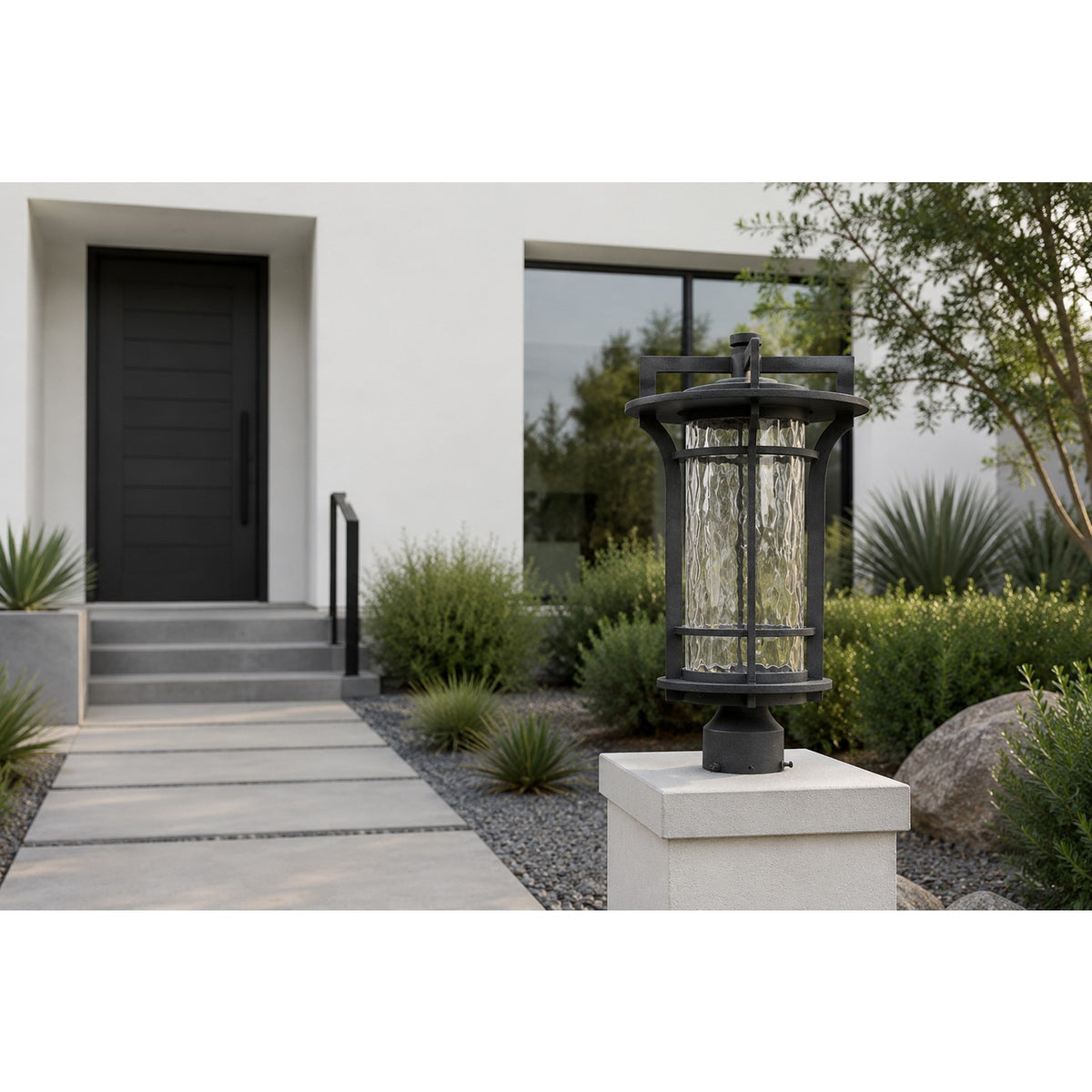 Maxim Oakville 1-Light Outdoor Pole/Post Lantern in Black Oxide