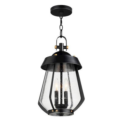 Outdoor Pendant, Black/Brass/Seedy
