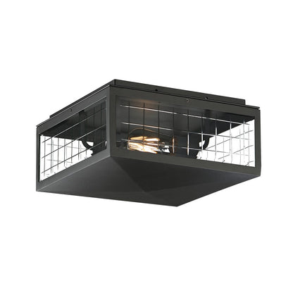 Maxim Lighting Magnus 2 Light Outdoor Deck Lantern, Black/Clear - 30690CLBK