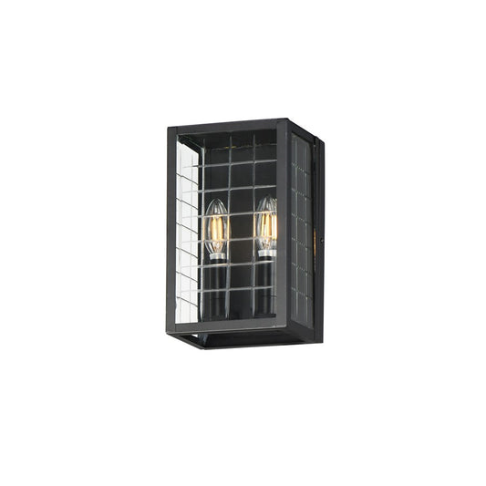 Maxim Lighting Magnus 2 Light 11" Outdoor Wall Mount, Black/Clear