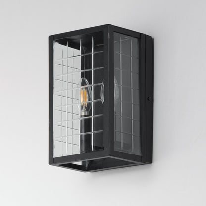 Maxim Lighting Magnus 2 Light 11" Outdoor Wall Mount, Black/Clear