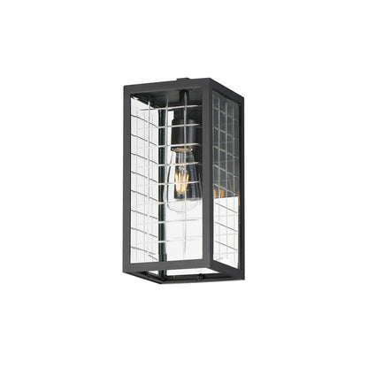 Maxim Lighting Magnus 1 Light Outdoor Wall Mount, Black/Clear - 30692CLBK
