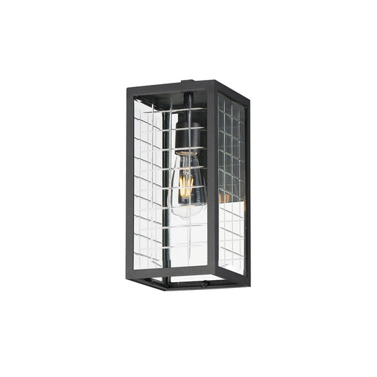Maxim Lighting Magnus 1 Light Outdoor Wall Mount, Black/Clear