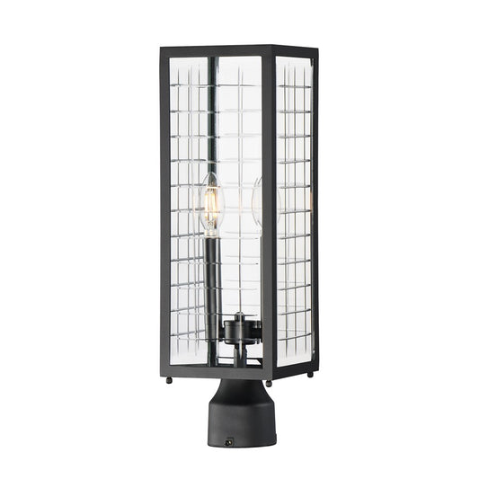 Maxim Lighting Magnus 2 Light Outdoor Pole/Post Mount, Black/Clear - 30699CLBK