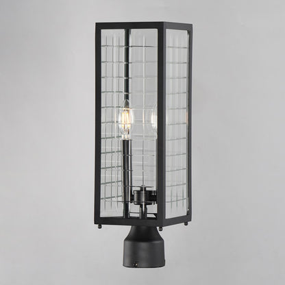 Maxim Lighting Magnus 2 Light Outdoor Pole/Post Mount, Black/Clear