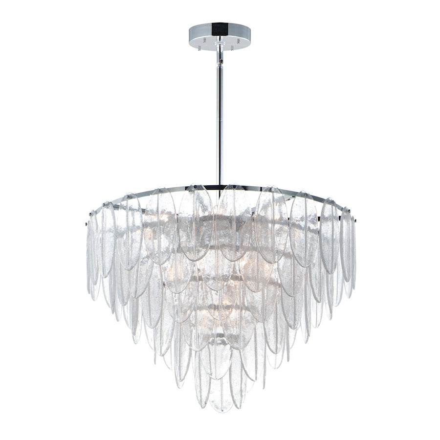 Maxim Lighting Glacier 19-Light Chandelier in White/Polished Chrome