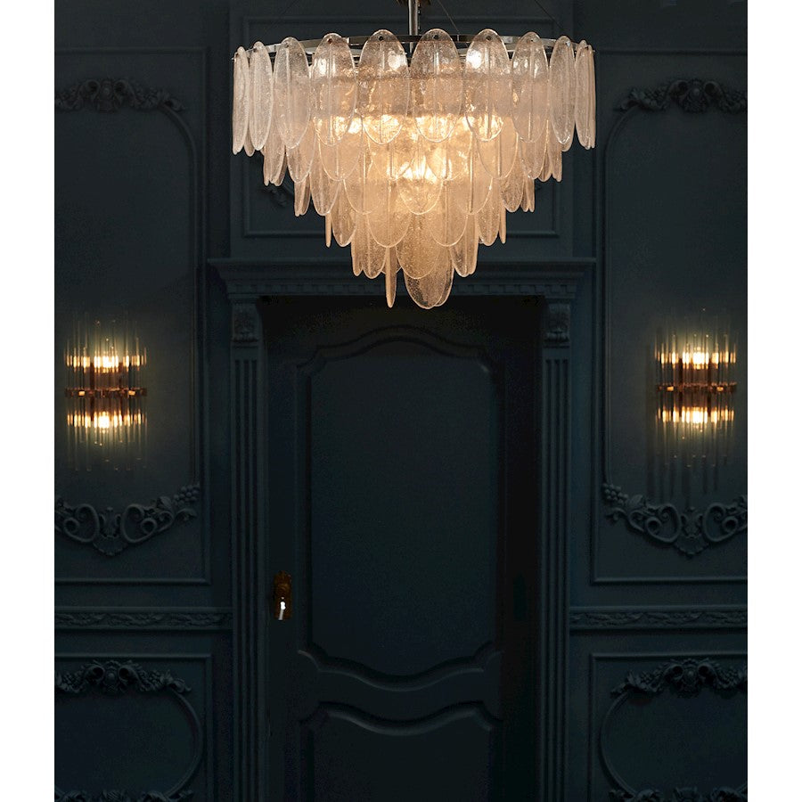 Maxim Lighting Glacier 19-Light Chandelier in White/Polished Chrome