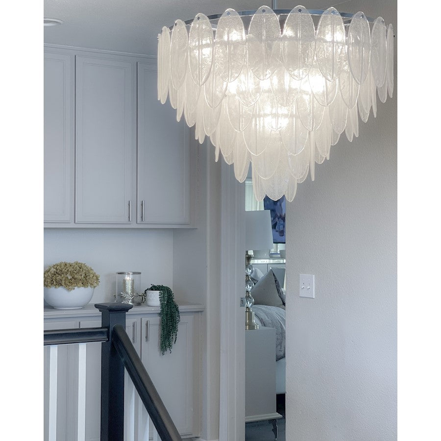 Maxim Lighting Glacier 19-Light Chandelier in White/Polished Chrome