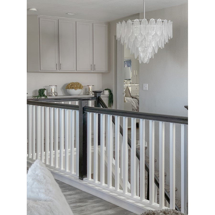 Maxim Lighting Glacier 19-Light Chandelier in White/Polished Chrome