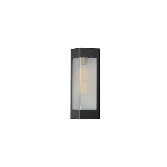 Maxim Lighting Triform 1Lt 14" Outdoor Sconce, Black/Brass/Ribbed