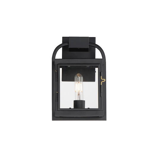 Maxim Lighting Bonham 1 Light Small Outdoor Wall Sconce, Black/Clear