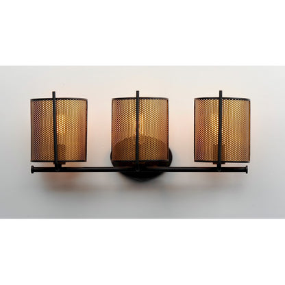 Maxim Lighting Caspian 3-Light Wall Sconce in Oil Rubbed Bronze/Antique Brass