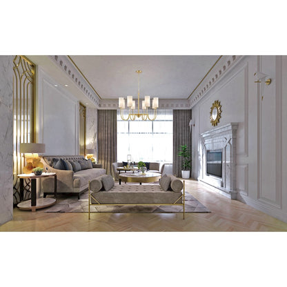 Town & Country Chandelier, Brass