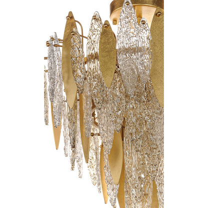 Maxim Lighting Majestic 10-Light Flush Mount, Gold Leaf