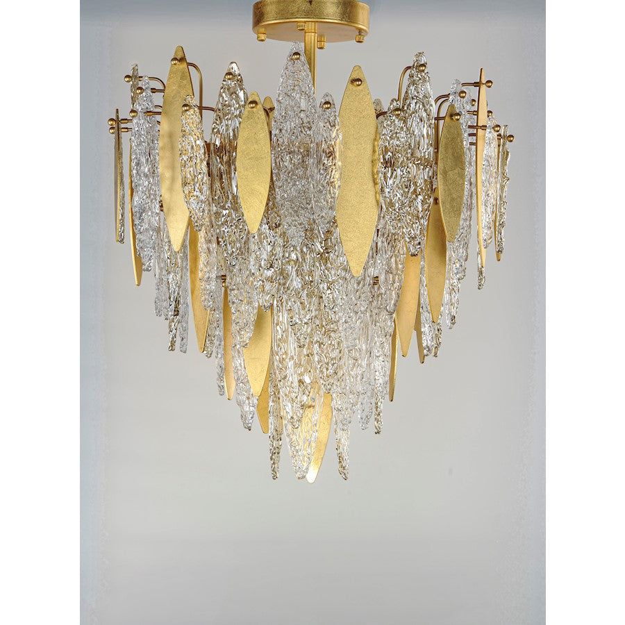 Maxim Lighting Majestic 10-Light Flush Mount, Gold Leaf