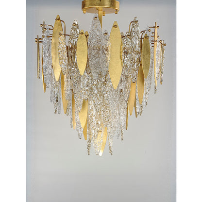 Maxim Lighting Majestic 10-Light Flush Mount, Gold Leaf