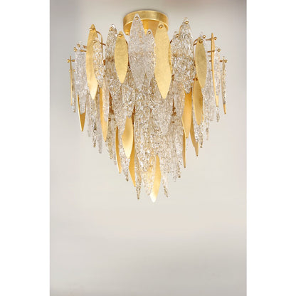 Maxim Lighting Majestic 10-Light Flush Mount, Gold Leaf