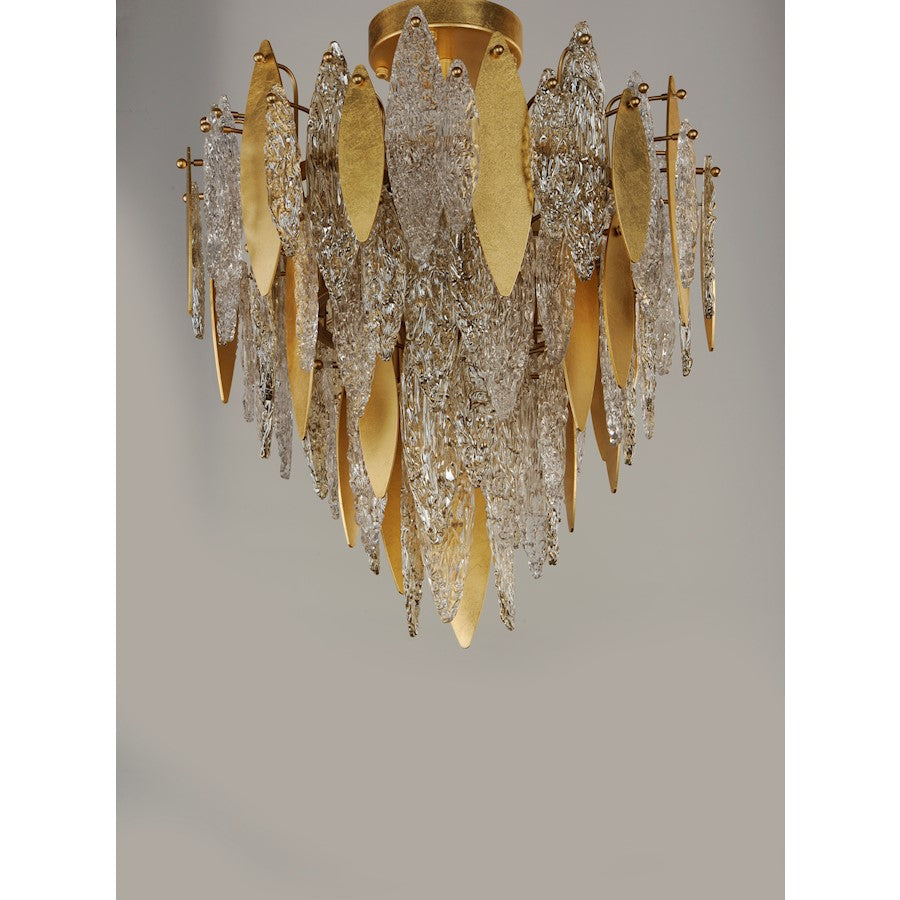 Maxim Lighting Majestic 10-Light Flush Mount, Gold Leaf