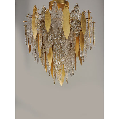 Maxim Lighting Majestic 10-Light Flush Mount, Gold Leaf