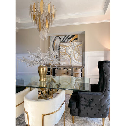 Majestic Chandelier, Gold Leaf