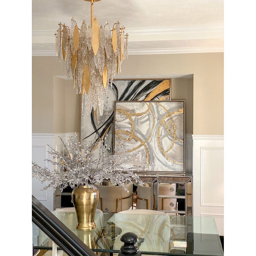 Majestic Chandelier, Gold Leaf