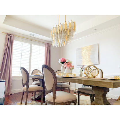 Majestic 18-Light Chandelier, Gold Leaf