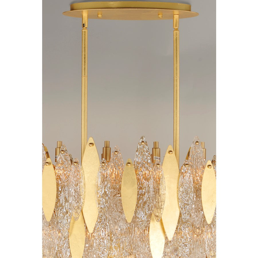 Majestic 18-Light Chandelier, Gold Leaf