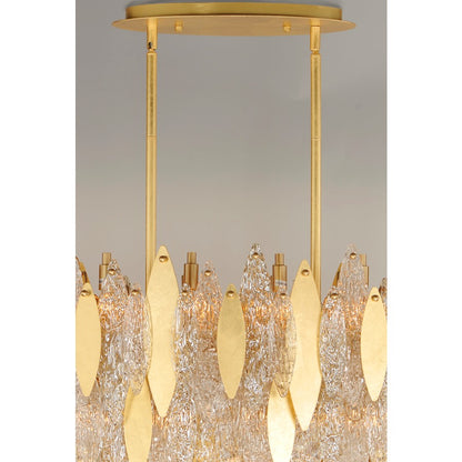 Majestic 18-Light Chandelier, Gold Leaf